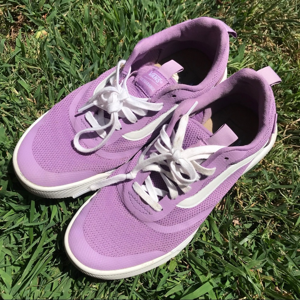 PURPLE VANS ATHLETIC SHOES